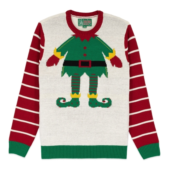 Ugly Christmas Sweater "Elf Yourself" Elf Body Heavyweight Unisex Sweater Small - Picture 1 of 9